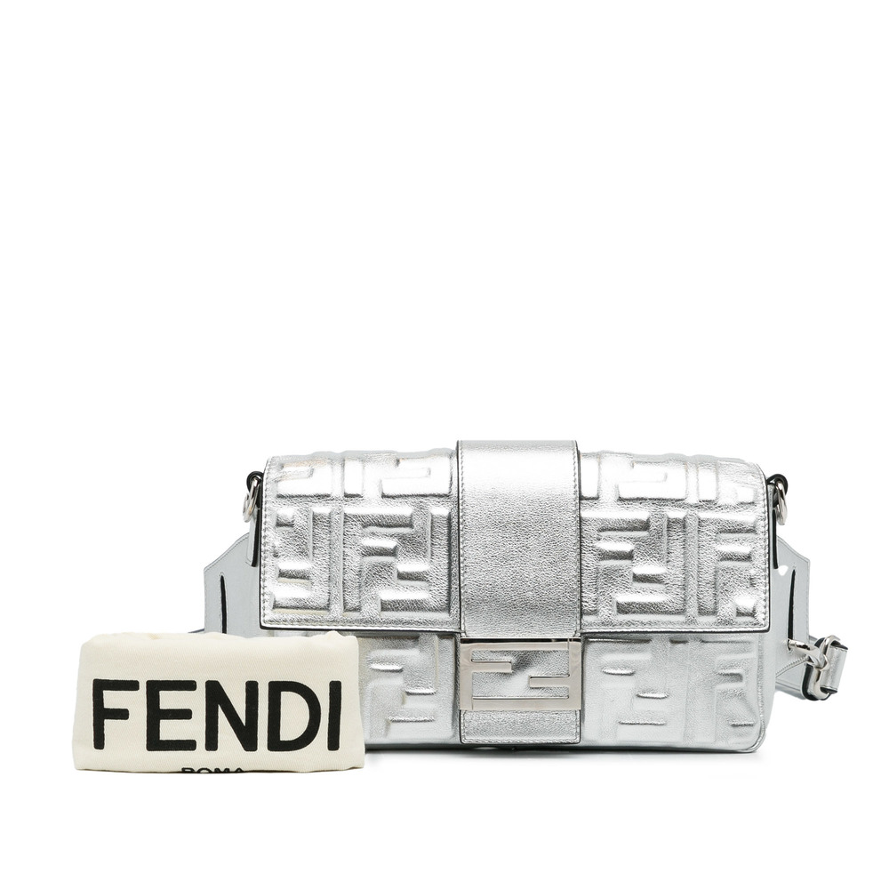 Pre-Loved Fendi Prints On Zucca Embossed Convertible Baguette Belt Bag - Picture 10 of 10